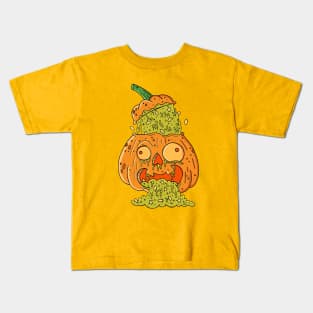 Pumpkin barfing Kids T-Shirt